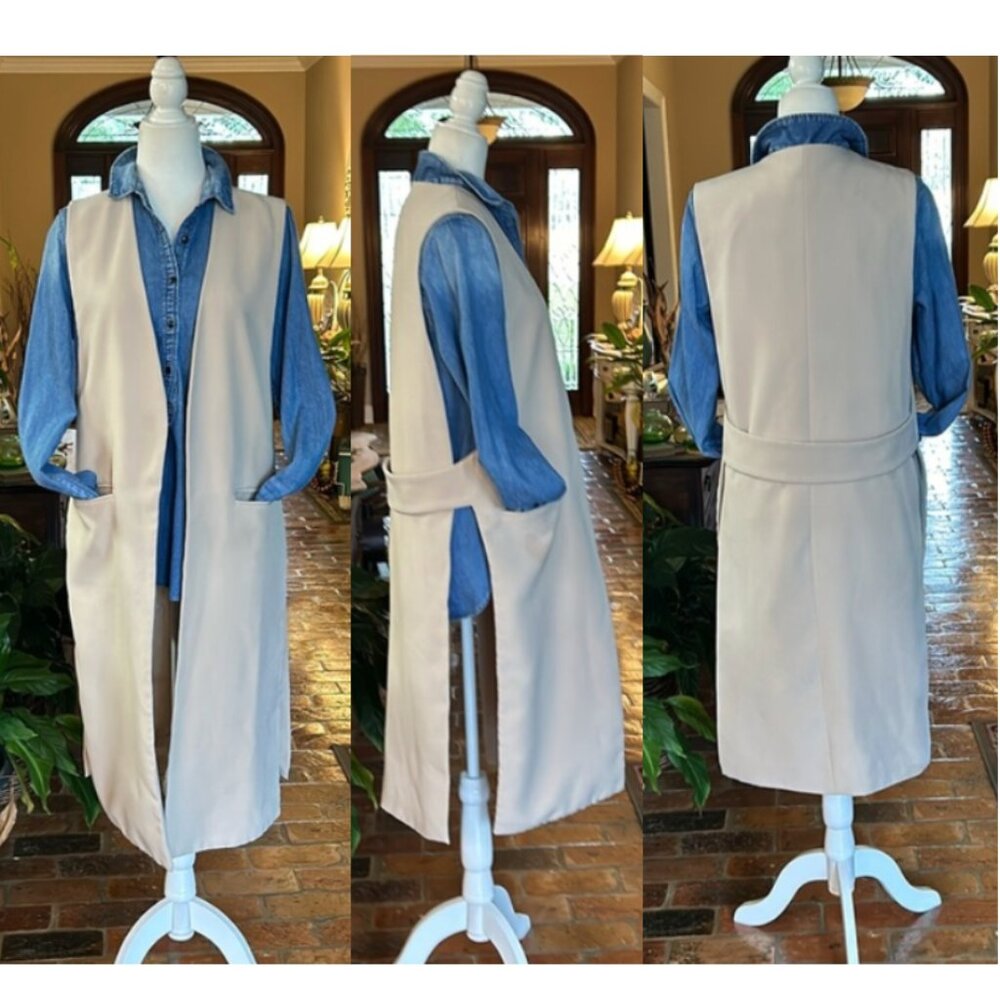 BLVD Long line blazer vest szM